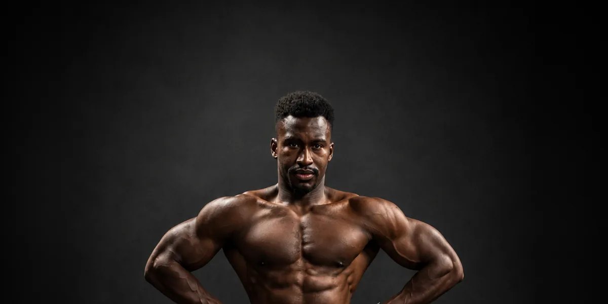 Coach Mo, founder of CALIBRE, standing with hands on hips against a dark studio backdrop