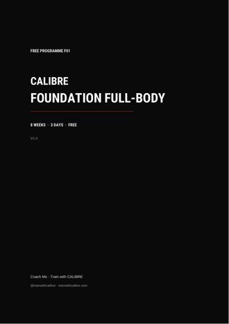 Cover of the free Foundation Full-Body programme PDF