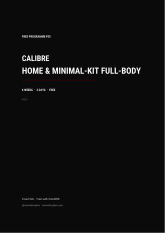 Cover of the free Home & Minimal-Kit Full-Body programme PDF
